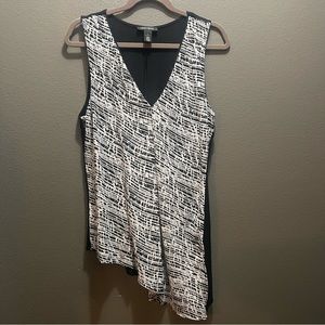 White House Black Market Sleeveless VNeck Blouse - Size Large